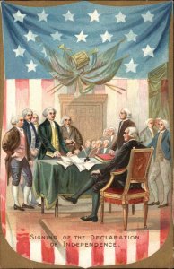 Tuck Fourth of July Signing Declaration of Independence c1910 Postcard