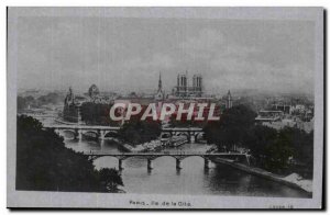 Old Postcard Paris Ile de la Cite