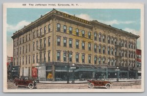 Hotel & Resort~The Jefferson Hotel~Syracuse New York~Vintage Postcard 