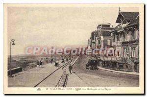 Old Postcard Villers sur Mer Hotel Grassland and Dique