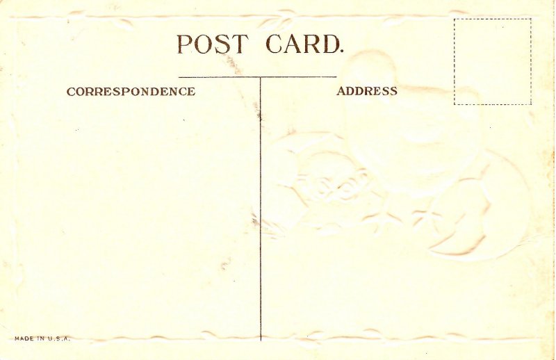 Greeting - Easter.  (chick with hat)