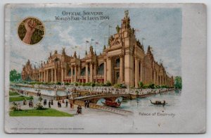 1904 Official Souvenir World's Fair St Louis Palace of Electricity Postcard C22