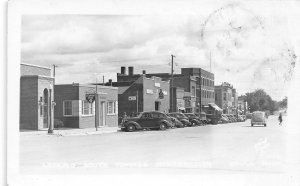 Looking South Toward Intersection O'Neill Nebraska 1949 RPPC Real Photo postcard