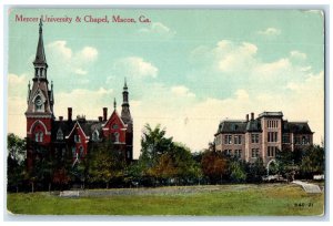 c1910 Exterior Mercer University Chapel Building Macon Georgia Vintage Postcard