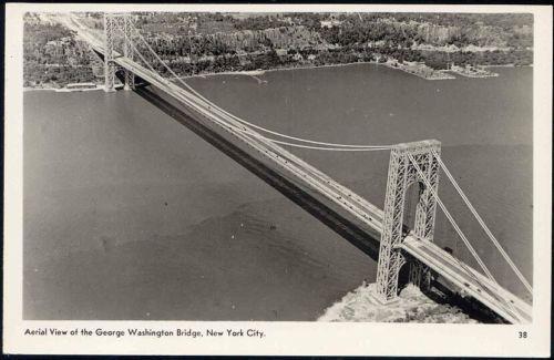 New York, George Washington Bridge (1940s) RPPC