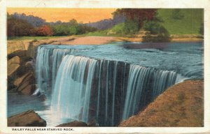 USA Bailey Falls Near Starved Rock Vermont Vintage Postcard 07.83