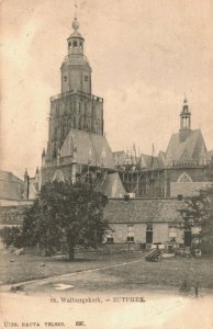 Netherlands St Walburgiskerk Zutphen Vintage Postcard 03.75