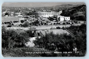 Nogales Sonora Mexico Postcard View To The Bullring 1959 Posted RPPC Photo