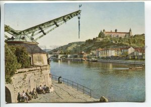 440917 Germany 1959 year Wurzburg hoisting crane special cancellation RPPC