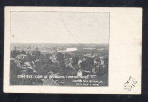 OTTUMWA IOWA BIRDSEYE VIEW OF DOWNTOWN 1906 MINNEWOLD NEW YORK VINTAGE POSTCARD