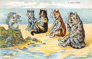 A Fishy Story Artist Louis Wain postal used unknown 