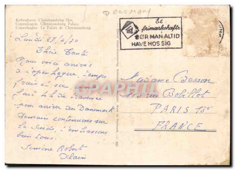 Postcard Modern Copenhagen Christiansborg Palace