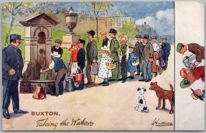 Buxton Taking The Water People Getting Water Dogs Thackeray Tuck Postcard H81