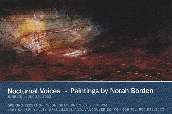 Nocturnal Voices by Norah Borden Railspur Alley Studios Granvuille Island Van...