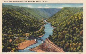 ANSTED, West Virginia, 1930-1940s; Scene From Hawk's Nest Rock, Route 60
