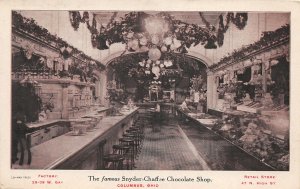 G63/ Columbus Ohio Postcard c1910 Famous Snyder-Chafee Chocolate Shop