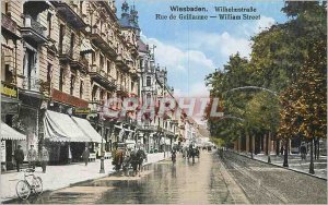 Old Postcard Wiesbaden William Street