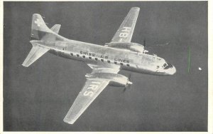 Swiss Convair Liner plane postcard