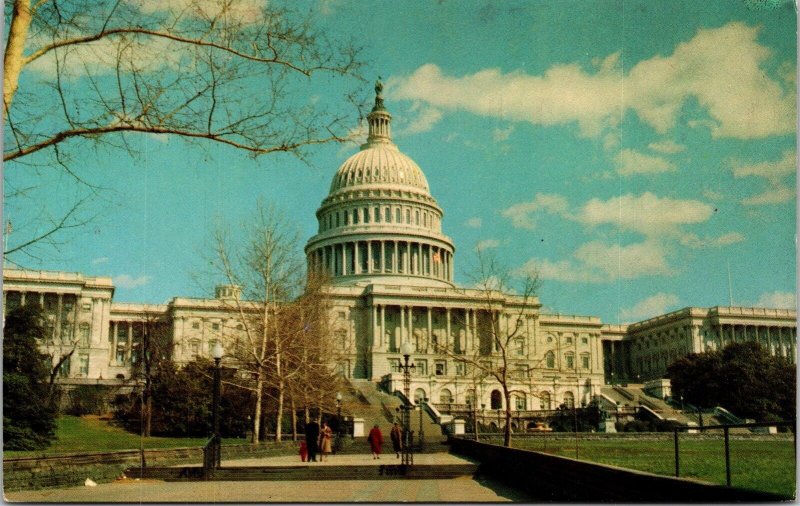 Capitolio de los Estados Unidos Washington Dc Postal Vintage UNP de colección Sin usar Cromo 