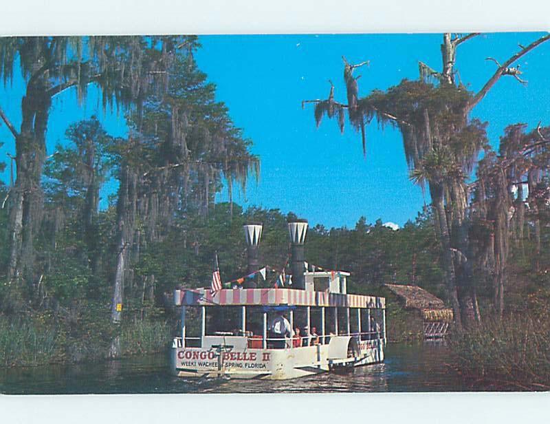 Pre-1980 NAMED BOAT Weeki Wachee At Spring Hill - Near Tampa FL hp8240-12