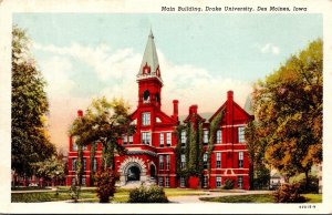 Iowa Des Moines Main Building Drake University Curteich