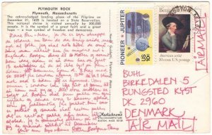 Plymouth Rock, Plymouth, Massachusetts, Vintage Chrome Postcard #1