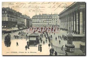 Old Postcard Paris Place de la Bourse