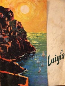 Vintage 60s LUIGI'S PIZZA Restaurant Menu St. Louis Missouri MO Rare