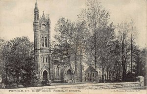 POTSDAM NY~TRINITY CHURCH PROTESTANT EPISCOPAL~1900 J WESTON TUCK PHOTO POSTCARD