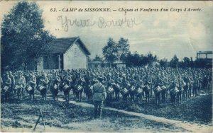 CPA Sissonne Cliques et Fanfares d'un Corps d'Armee FRANCE (1051967)