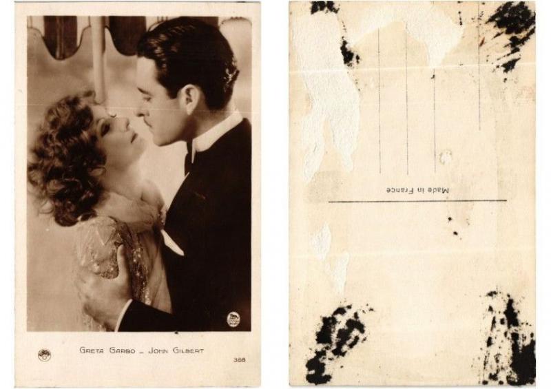 CPA AK Greta Garbo and John Gilbert FILM STAR (554519)