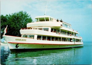 Ship 'Vorarlberg' Motorschiff Indienstellung 1965 Austria Postcard C9 *as is