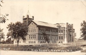 J21/ Kenmare North Dakota RPPC Postcard c1930s High School Building  201