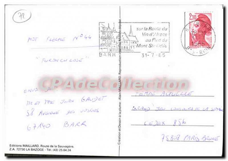 Modern Postcard Remembrance Barr Maillard