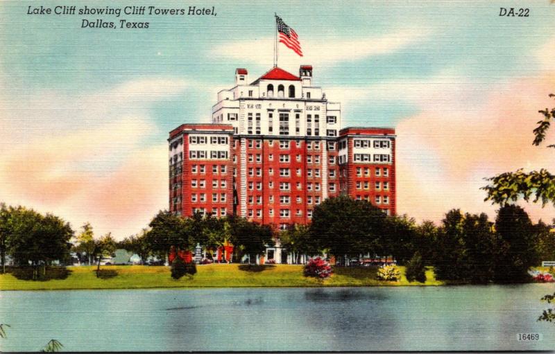Texas Dallas Lake Cliff Showing Cliff Towers Hotel
