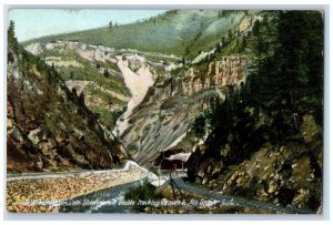 c1910's River Canon Showing Double Tracking Denver & Rio Grande CO Postcard 