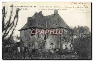 Old Postcard The Great War Laimont Battle of the Marne The Laimont cure after...