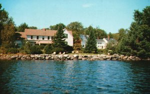 Vintage Postcard Merrieweather Inn Long Lake North Bridgton Maine ME