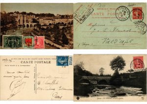 FRANCE POSTAL HISTORY 1200 COVERS CPA Mostly 1900-1940 PERIOD in BOX ! (L2677)