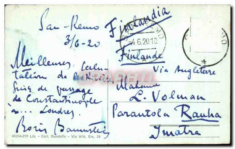 Postcard AncienneSan Remo Vedota Generale
