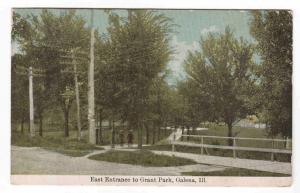 Grant Park East Entrance Galena Illinois 1914 postcard