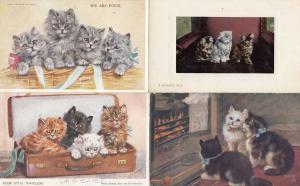 We Are Four Blue Persian 4x Groups Of Kittens Postcard s