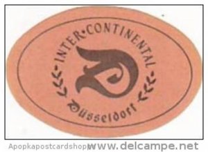 GERMANY DUESSELDORF HOTEL INTER CONTINENTAL VINTAGE LUGGAGE LABEL