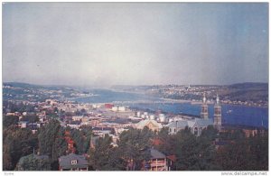 Vue sur le Saguenay , Chicoutimi , Quebec , Canada , 40-60s