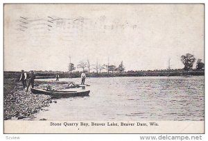Stone Quarry Bay, Beaver Lake, Beaver Dam, Wisconsin, PU-1912