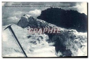 Old Postcard Dauphine Massif des Rousses Ascenalon of the Peak Etendard a cre...