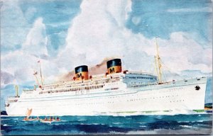 Postcard Matson Lines Luxury Liner Lurline - San Francisco, LA, Honolulu