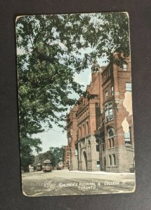 Vintage Childerns Hospital and College St Toronto Canada Picture Postcard