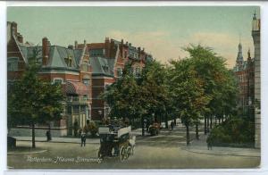 Nieuwe Binnenweg Street Scene Rotterdam Netherlands 1910c postcard