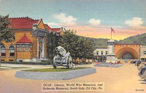 Library, World War Memorial, Rickards Memorial Oil City, Pennsylvania PA  